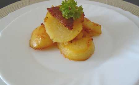 Opékané vařené brambory