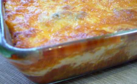 Houbové lasagne s čedarem